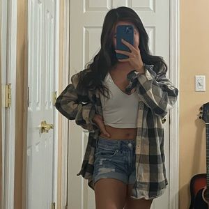 Cute medium grey plaid jacket